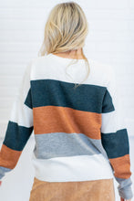 Load image into Gallery viewer, Life Of Comfort Rust Multi Colorblock Sweater
