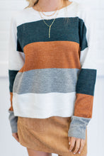 Load image into Gallery viewer, Life Of Comfort Rust Multi Colorblock Sweater
