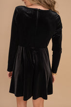 Load image into Gallery viewer, Make It Nice Black Velvet Dress
