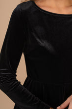 Load image into Gallery viewer, Make It Nice Black Velvet Dress
