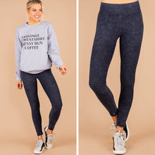 Load image into Gallery viewer, Lazy Days Black Moto Leggings
