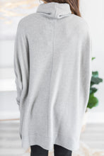 Load image into Gallery viewer, Feeling So Chipper Heather Gray Cowl Neck Sweater
