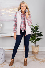 Load image into Gallery viewer, Feeling The Chill Pink Sherpa Vest
