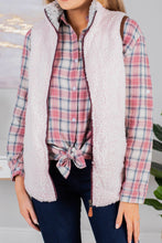 Load image into Gallery viewer, Feeling The Chill Pink Sherpa Vest

