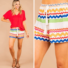 Load image into Gallery viewer, Living And Loving White Rickrack Shorts

