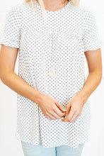 Load image into Gallery viewer, All For Fun Ivory White Polka Dot Top
