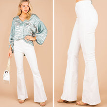 Load image into Gallery viewer, It's All For You White Flare Jeans
