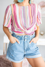 Load image into Gallery viewer, Shine So Bright Pink Striped Top
