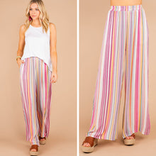 Load image into Gallery viewer, Shine So Bright Pink Multi Striped Pants
