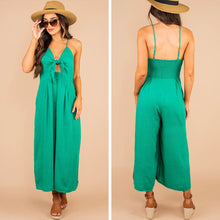 Load image into Gallery viewer, Gotta Keep Moving Green Wide Leg Jumpsuit
