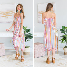 Load image into Gallery viewer, Going Your Own Way Tiered Midi Dress, Pink-Multi
