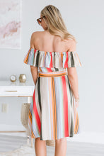 Load image into Gallery viewer, Dream In Color Taupe Multi Stripe Dress

