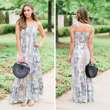 Load image into Gallery viewer, Never Underestimated Maxi Dress, Cream-Navy
