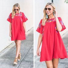 Load image into Gallery viewer, Bursting With Bold Dress, Red
