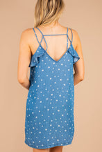 Load image into Gallery viewer, Live Amongst The Stars Medium Blue Chambray Dress

