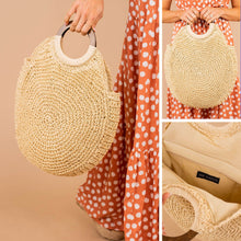 Load image into Gallery viewer, Take A Stroll Down The Beach Ivory White Circle Purse
