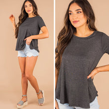 Load image into Gallery viewer, Let's Meet Later Charcoal Gray Top
