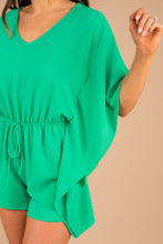 Load image into Gallery viewer, Feeling So Fun Emerald Green Romper
