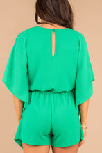 Load image into Gallery viewer, Feeling So Fun Emerald Green Romper
