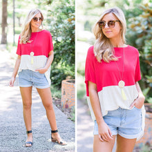 Load image into Gallery viewer, Better Get Going Tunic, Red-Ivory
