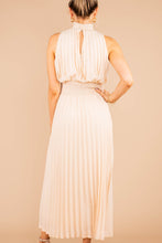 Load image into Gallery viewer, Special Request Cream White Pleated Midi Dress
