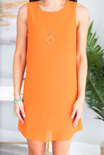 Load image into Gallery viewer, Spot On Firecracker Orange Shift Dress
