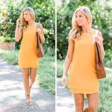 Load image into Gallery viewer, Spot On Marigold Yellow Shift Dress
