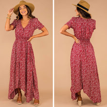 Load image into Gallery viewer, What A Doll Red Floral Maxi Dress
