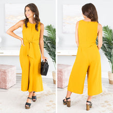 Load image into Gallery viewer, Larger Than Life Crop Jumpsuit, Mustard

