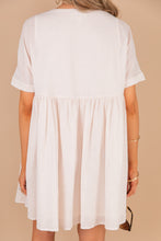 Load image into Gallery viewer, Keeping You Happy Natural White Babydoll Dress
