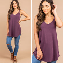 Load image into Gallery viewer, Make This Easy Eggplant Purple Reversible Tank
