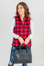 Load image into Gallery viewer, New Heights Red Buffalo Plaid Vest
