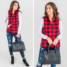 Load image into Gallery viewer, New Heights Red Buffalo Plaid Vest

