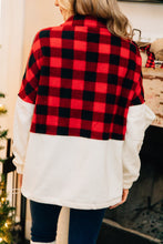 Load image into Gallery viewer, Cozy Declarations Cream And Red Buffalo Plaid Pullover
