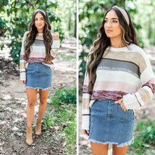 Load image into Gallery viewer, Telling The Truth Denim Frayed Skirt
