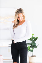 Load image into Gallery viewer, Honesty Is Key Classic White Long Sleeve Top

