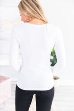 Load image into Gallery viewer, Honesty Is Key Classic White Long Sleeve Top
