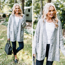 Load image into Gallery viewer, Pop Of Fun Gray Leopard Cardigan
