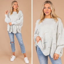 Load image into Gallery viewer, It All Works Out Iceberg Gray Loose Knit Sweater
