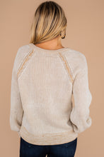 Load image into Gallery viewer, Open Your Heart Oatmeal Brown Sweater
