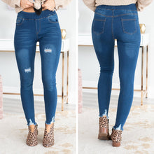 Load image into Gallery viewer, You've Got It All Denim Distressed Jeggings
