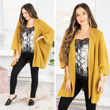 Load image into Gallery viewer, Can't You Stay Mustard Yellow Knit Cardigan

