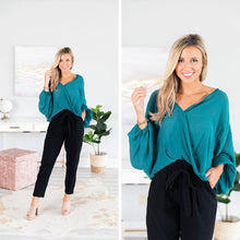 Load image into Gallery viewer, Looking For Fun Blouse, Teal Green
