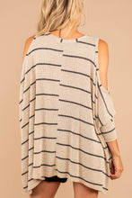 Load image into Gallery viewer, Be On Your Way Taupe Brown Striped Top

