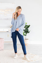 Load image into Gallery viewer, Do As I Do Denim Blue V-Neck Sweater

