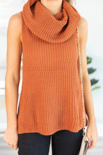 Load image into Gallery viewer, Against The Crowd Rust Cowl Neck Sweater
