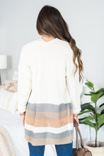 Load image into Gallery viewer, What They Say Ivory Multicolored Striped Cardigan
