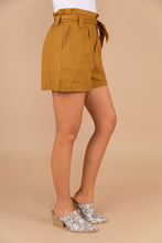 Load image into Gallery viewer, Wrapped Up In Love Harvest Gold Paper Bag Shorts
