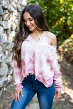 Load image into Gallery viewer, Take The Time Mauve Pink Tie Dye Sweater
