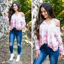 Load image into Gallery viewer, Take The Time Mauve Pink Tie Dye Sweater

